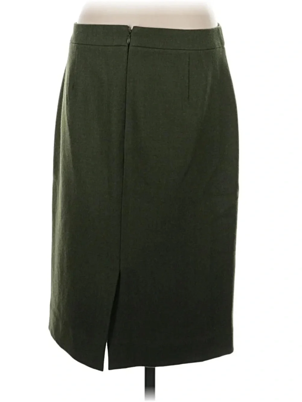 J. Crew Dark Olive Pencil Skirt size